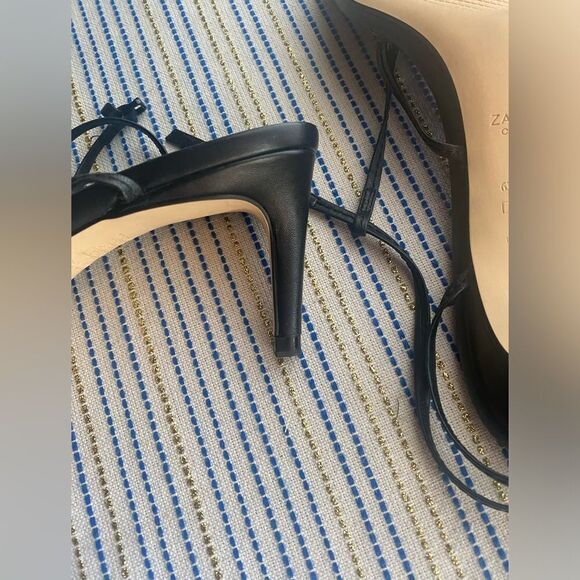 Zara black high shoes with thin straps size 39 - Picture 2 of 11